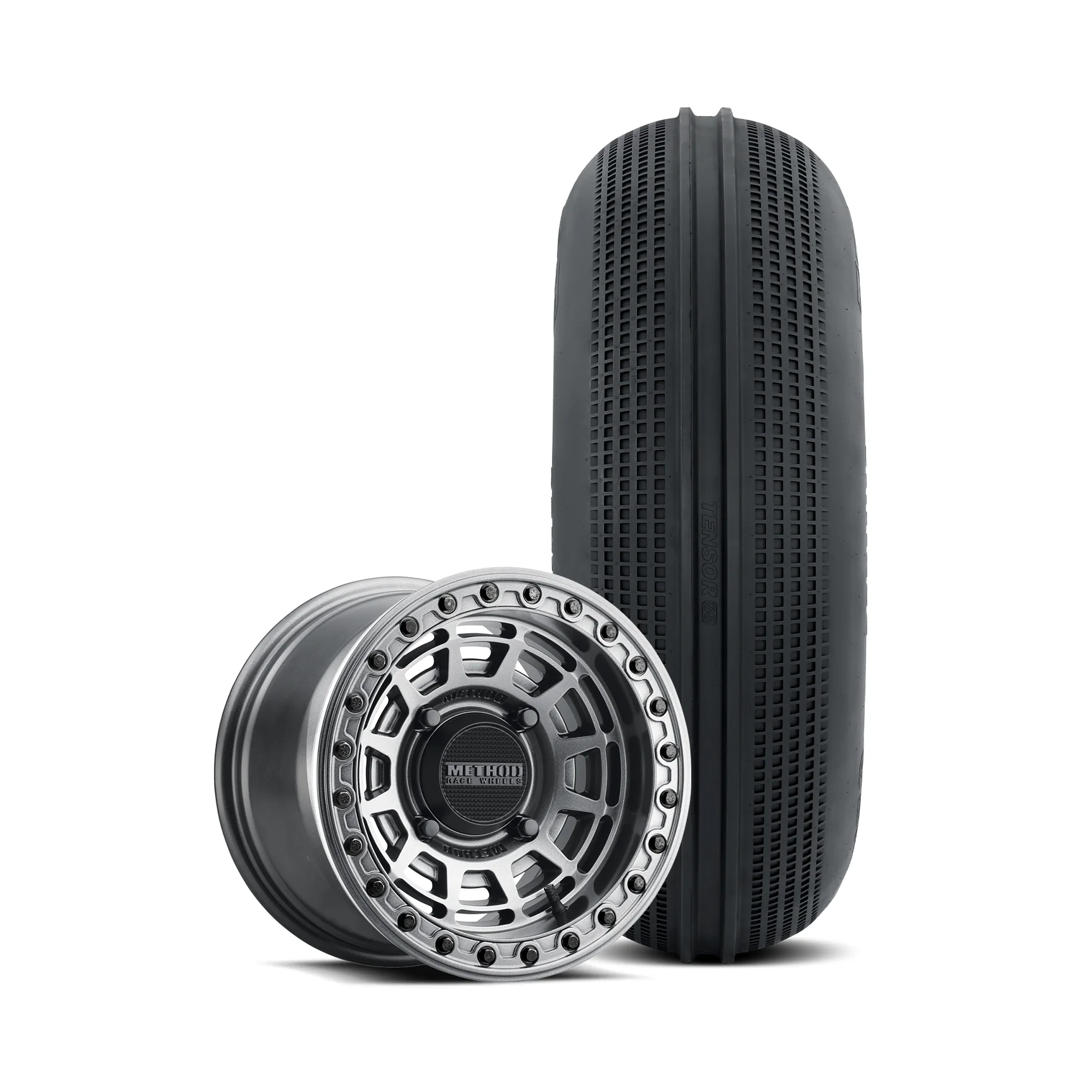 415 Beadlock | Gloss Graphite + Tensor SS 33 Front
